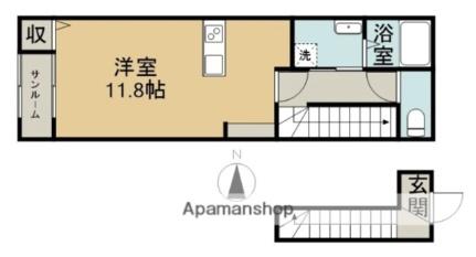 ヒメル 201｜愛媛県新居浜市江口町(賃貸アパート1R・2階・36.43㎡)の写真 その2