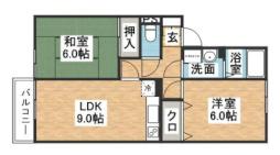 アークトゥルス 2階2LDKの間取り