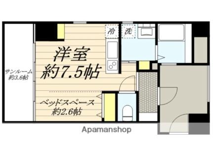 浜男ビル 801｜福岡県福岡市東区香椎駅前１丁目(賃貸マンション1R・8階・34.96㎡)の写真 その2