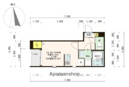 ＳｕｎＬｏｔｕｓ和白 3階1Kの間取り