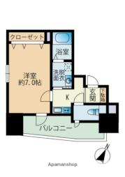 福岡市地下鉄七隈線 渡辺通駅 徒歩3分の賃貸マンション 9階1Kの間取り