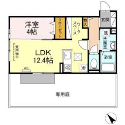 JR鹿児島本線 門司駅 徒歩7分の賃貸アパート 1階1LDKの間取り