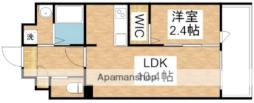 北九州都市モノレール小倉線 片野駅 徒歩7分の賃貸マンション 8階1LDKの間取り