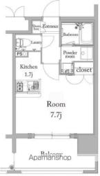 福岡市地下鉄七隈線 薬院大通駅 徒歩4分の賃貸マンション 4階1Kの間取り