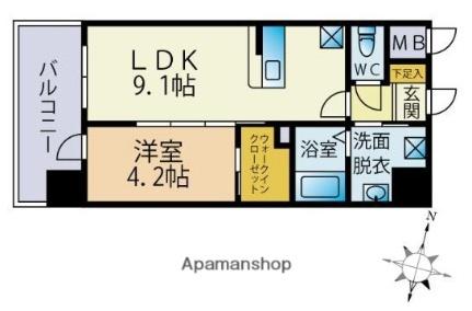 Ｅｔｉｎｃｅｌｌ 201 ｜ 福岡県福岡市博多区南本町２丁目（賃貸マンション1LDK・2階・34.02㎡） その2