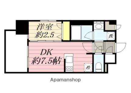 ブランシエスタ千早ＲＪＲ 403｜福岡県福岡市東区千早５丁目(賃貸マンション1DK・4階・26.24㎡)の写真 その2