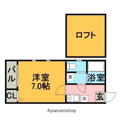 ペア箱崎駅南I 105｜福岡県福岡市東区筥松２丁目(賃貸アパート1K・1階・20.33㎡)の写真 その2