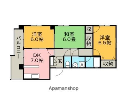 エステートモア 203｜福岡県久留米市津福本町(賃貸アパート3DK・2階・56.83㎡)の写真 その2