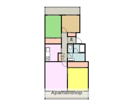 オーセル津福今町 305｜福岡県久留米市津福今町(賃貸マンション3LDK・3階・75.00㎡)の写真 その2