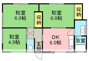 福岡県朝倉市一木(賃貸一戸建3DK・1階・49.68㎡)の写真 その2