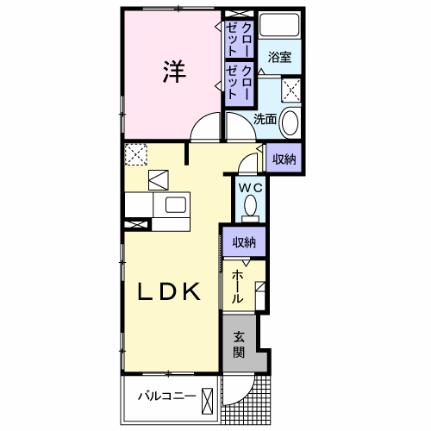 フィールド・レジデンスＡ 101 ｜ 福岡県小郡市大保（賃貸アパート1LDK・1階・44.18㎡） その2