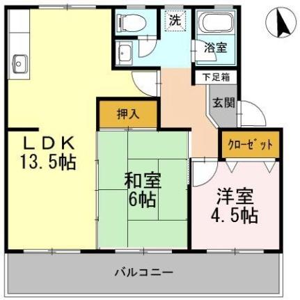 アイツーハイツ 502｜熊本県熊本市南区刈草２丁目(賃貸マンション2LDK・4階・53.05㎡)の写真 その2