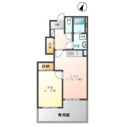 グランベル弐番館 105 ｜ 熊本県熊本市南区富合町田尻（賃貸アパート1LDK・1階・44.63㎡） その2