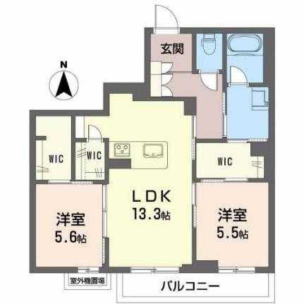 熊本県熊本市中央区萩原町(賃貸マンション2LDK・3階・66.25㎡)の写真 その2