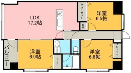 ＡＰＥＸ水前寺公園 ｜熊本県熊本市中央区水前寺公園(賃貸マンション3LDK・8階・81.78㎡)の写真 その2