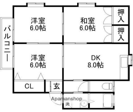 ＡＲＫハイツ  ｜ 熊本県熊本市中央区出水８丁目（賃貸アパート3DK・2階・56.29㎡） その2