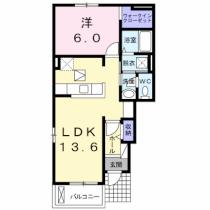 Ｐ’ｐａｌａｃ　Ａ 101 ｜ 熊本県八代市松崎町（賃貸アパート1LDK・1階・46.06㎡） その2