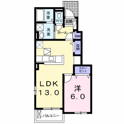 チロリアンコッティII　Ｃ 106 ｜ 熊本県八代市鏡町内田（賃貸アパート1LDK・1階・45.82㎡） その2