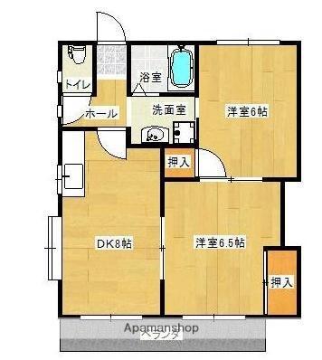 宮崎県宮崎市大字本郷北方（賃貸アパート2DK・2階・41.00㎡） その2