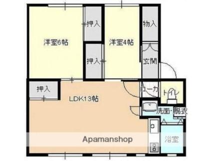 宮崎県宮崎市柳丸町（賃貸マンション2LDK・1階・55.38㎡） その2