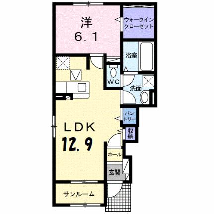 フェイバー　フォレスト　I 101 ｜ 宮崎県西都市大字右松（賃貸アパート1LDK・1階・50.49㎡） その2