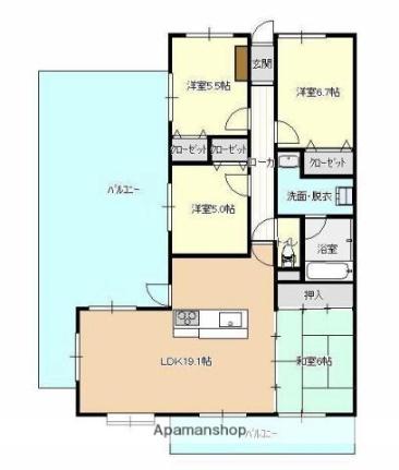 ダイアパレス神宮の杜　参号館 1101 ｜ 宮崎県宮崎市下北方町平田（賃貸マンション4LDK・11階・89.56㎡） その2