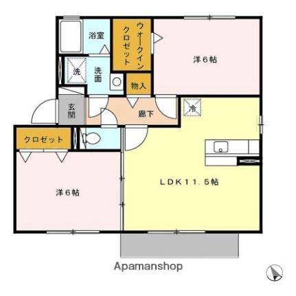 宮崎県宮崎市城ケ崎１丁目（賃貸アパート2LDK・2階・55.44㎡） その2