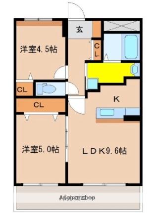 アーベイン堀川 302 ｜ 宮崎県宮崎市堀川町（賃貸マンション2LDK・3階・49.20㎡） その2