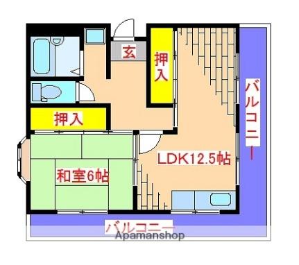 鹿児島県姶良市東餅田(賃貸マンション1LDK・1階・45.00㎡)の写真 その2